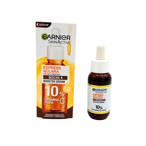 Garnier serum noche vitamina c express aclara anti manchas