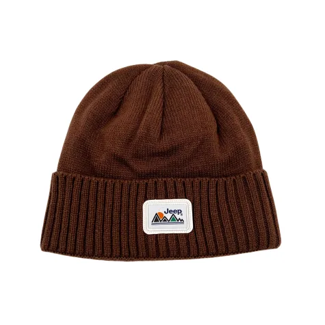 jeep chunky knit beanie brown