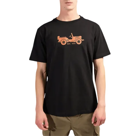 Jeep icon tee remera negra logo naranja