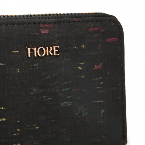 Fiore tarjetero de  Corcho Reciclado black