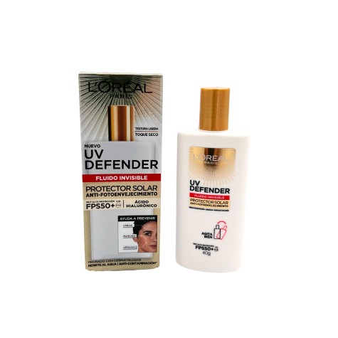 Loreal UV defender protector solar fps50+ fluido invisible