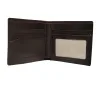 jeep billetera billfold de cuero marron oscuro