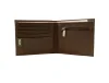 jeep billetera cherokee billfold de cuero marron